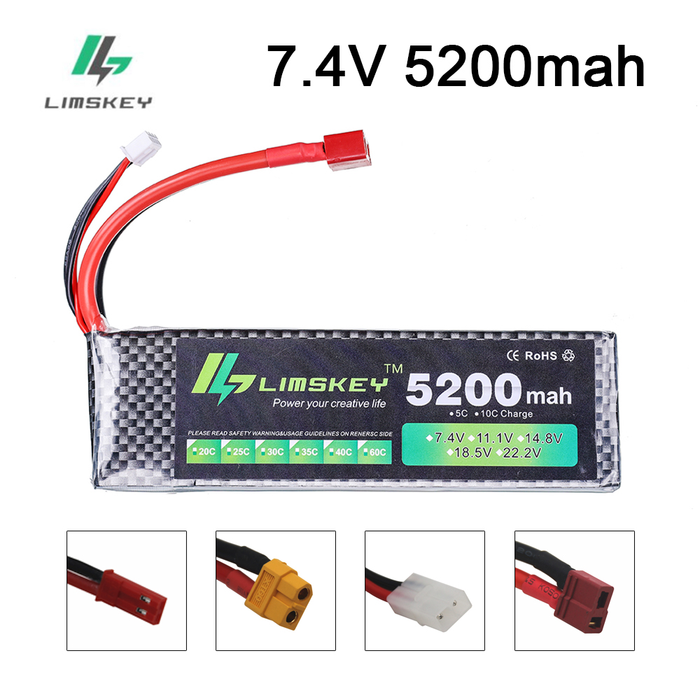 Hobby Rc Quadcopters & Multirotors - Limskey batterie d'alimentation 7.4V 5200mAh batterie