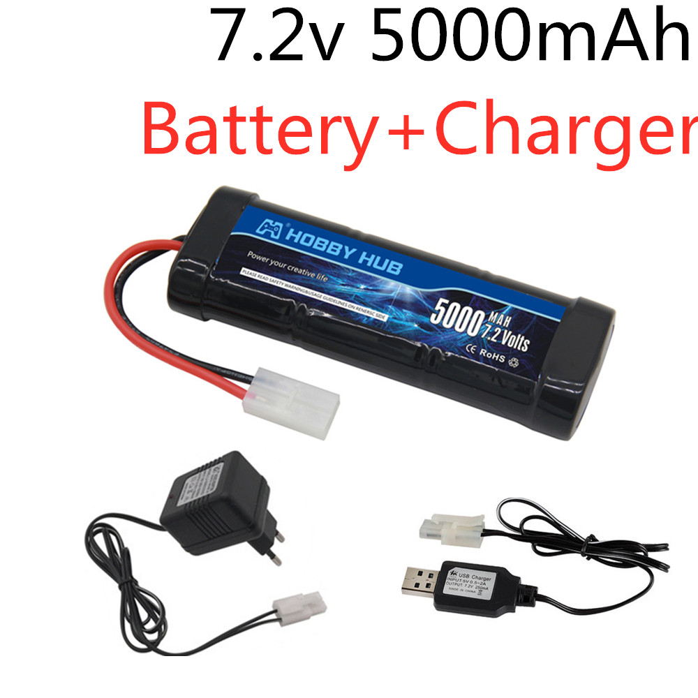 Rc Hobby Vehicles - Batterie Ni-MH 7.2V 5000mAh avec prise