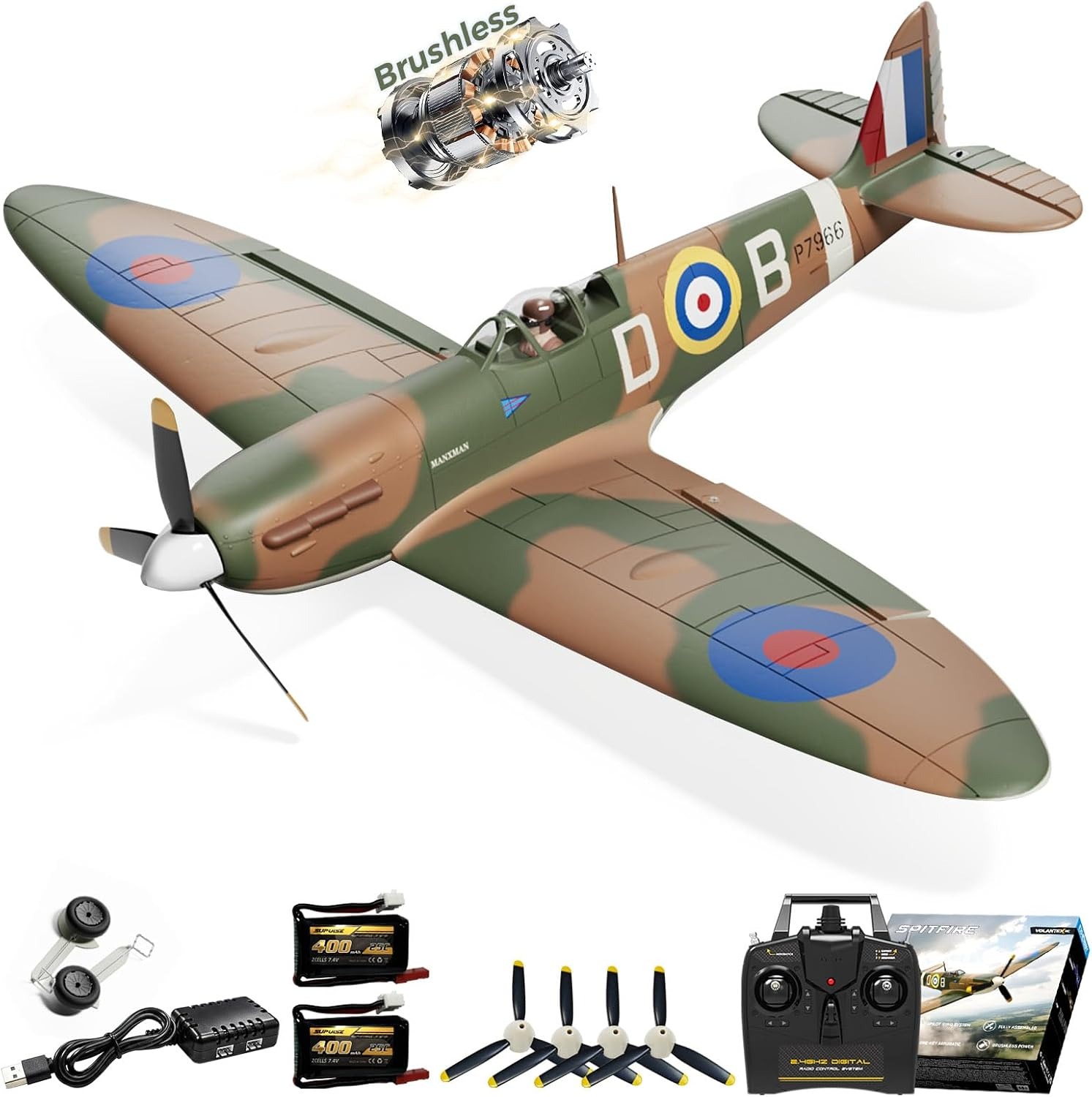 Rc Planes Horizon Hobby - Avion RC sans balais VOLANTEXR Spitfire