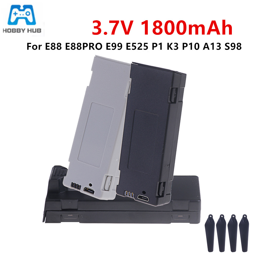 Rc Hobby Drone - Pour batterie Rechargeable E88 3.7V 1800mAh