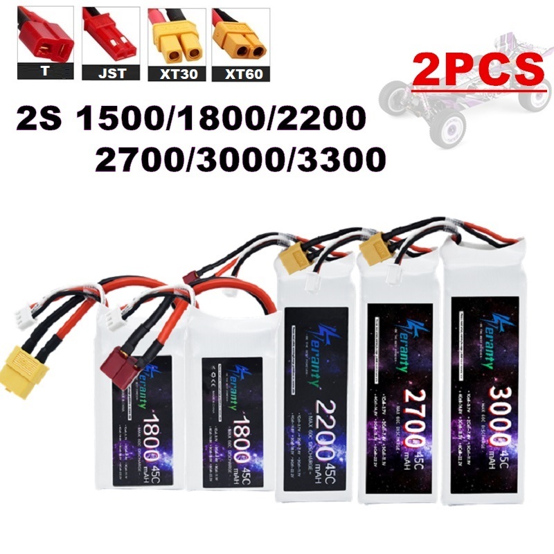 Rc Hobby Drone - 2 pièces 7.4V Lipo 2S batterie