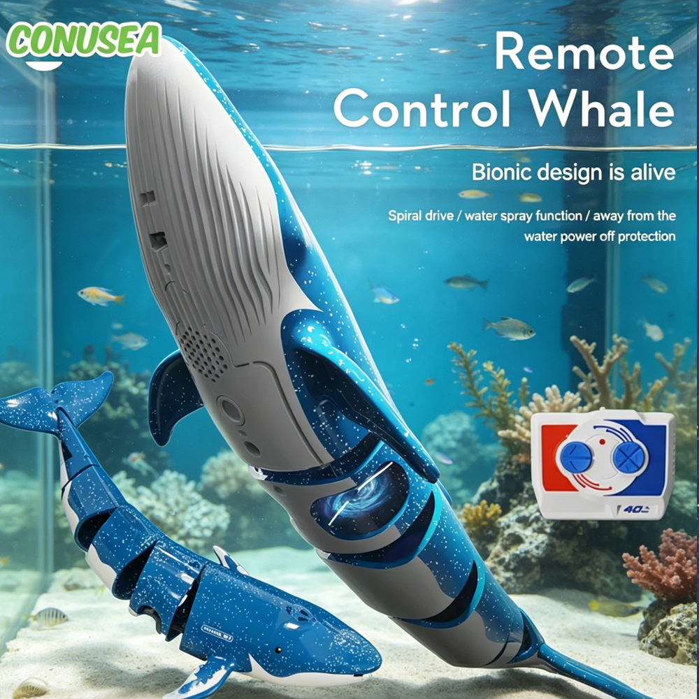 Rc Submarine Water - Sous-marin télécommandé RC, baleines sous-marines, requins