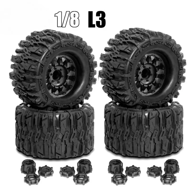 Rc Truck Monster - 4 Pneus et Roues 1/8 de