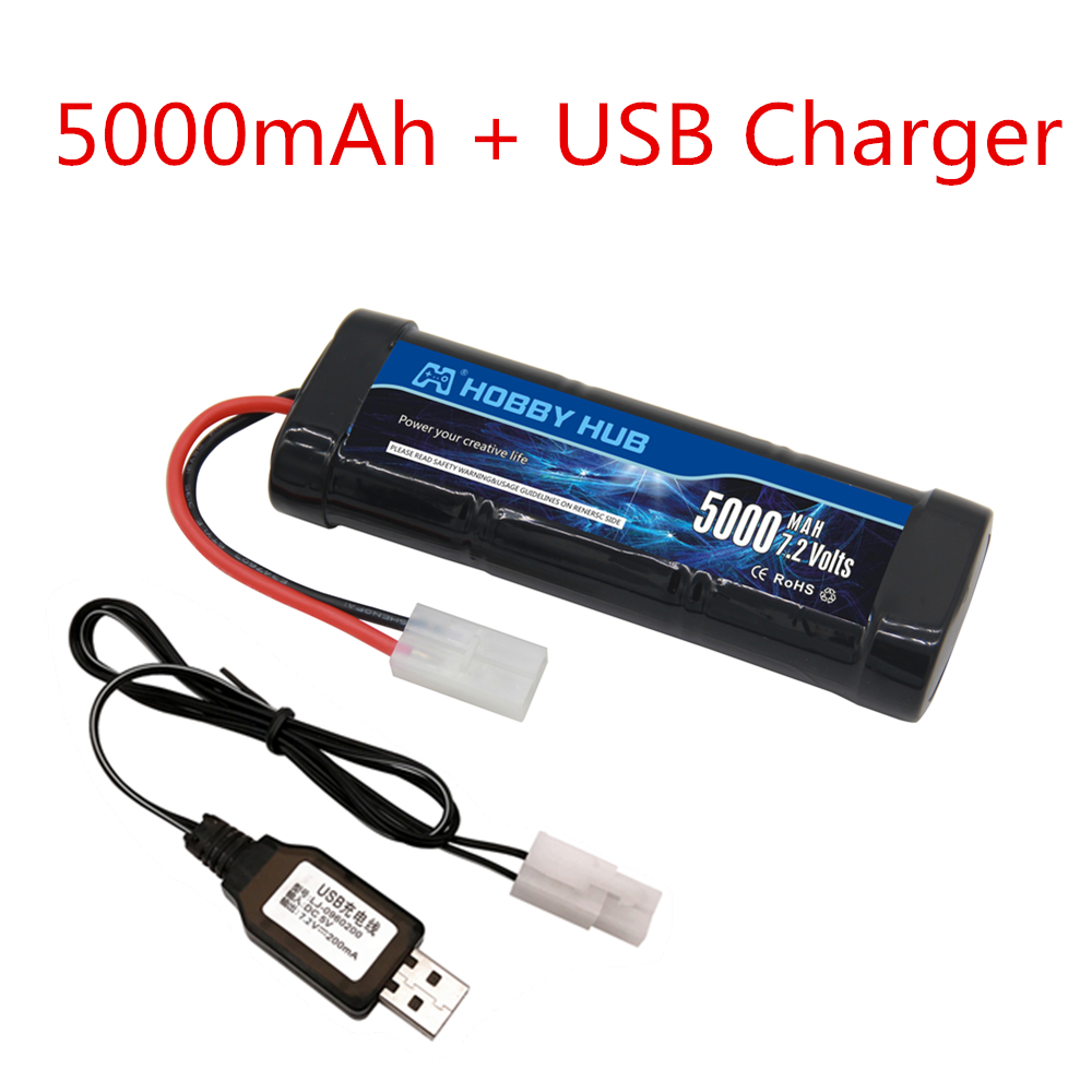 Batterie Ni-MH 7.2V 5000mAh av - Rc Hobby Vehicles avis et prix