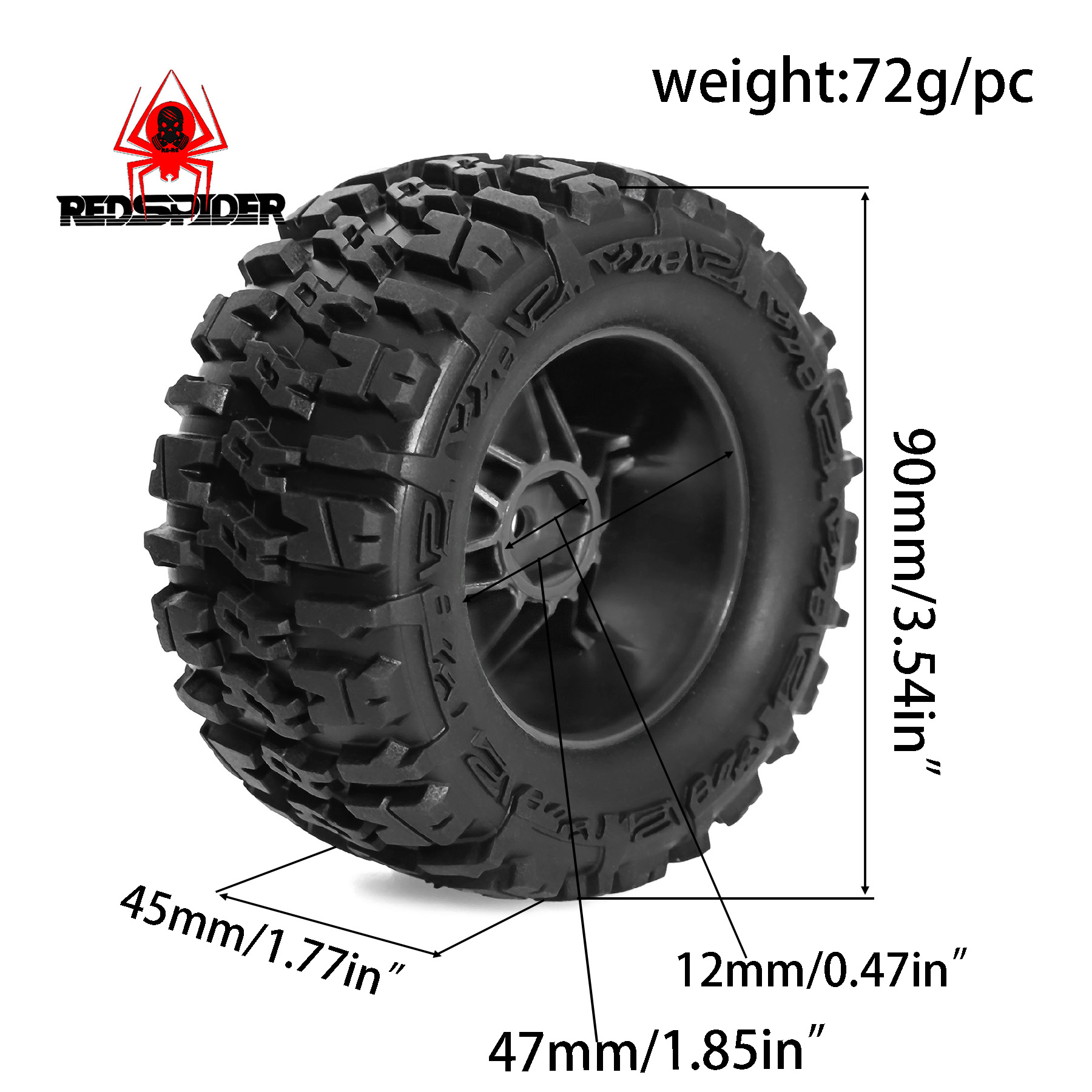 Pneus de roue en caoutchouc an - Rc Truck Monster avis et prix