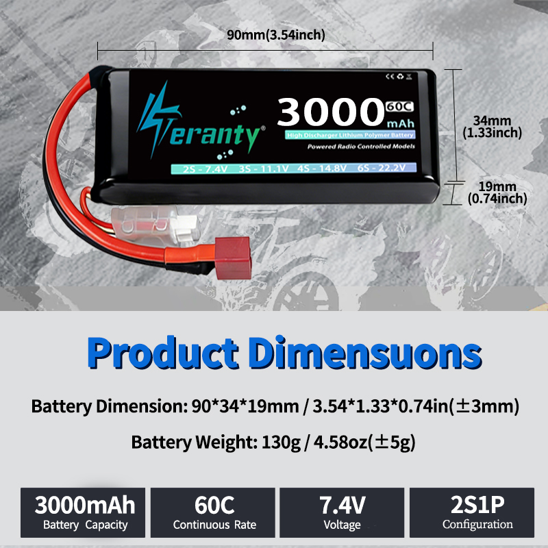Batterie Lipo TERANTY 2S 3000m - Rc Hobby Drone avis et prix