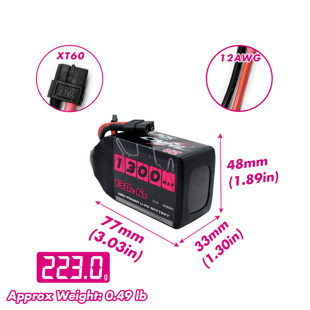 2 batteries Lipo CNHL 6S 22.2V - Hobby Rc Quadcopters & Multirotors avis et prix